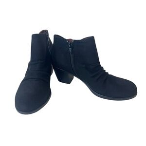 Boc Lorelei Ankle Boots Black Womens Size 7.5 Heel Height 2.5” New